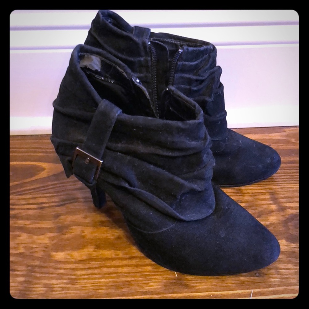 Black Suede Booties